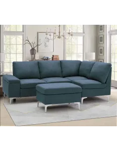 Shannon Corner Sofa - Blue | Murphy Furniture