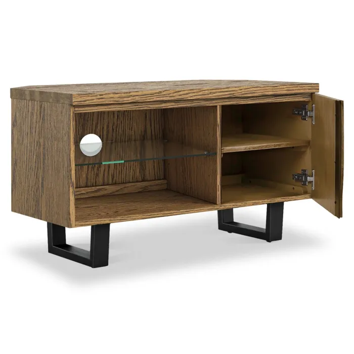 Isaac Corner TV Unit - Oak | Murphy Furniture