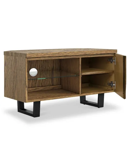 Isaac Corner TV Unit - Oak | Murphy Furniture