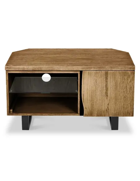 Isaac Corner TV Unit - Oak | Murphy Furniture