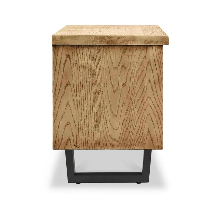 Isaac 1300mm Large TV Unit - Oak | Murphy Furniture