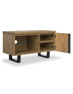 Isaac 900mm Small TV Unit - Oak | Murphy Furniture 2