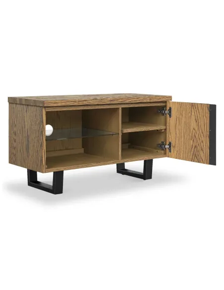 Isaac 900mm Small TV Unit - Oak | Murphy Furniture