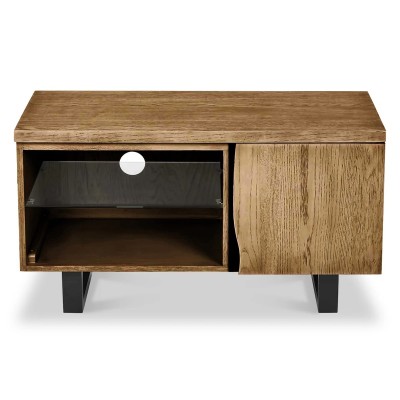 Isaac 900mm Small TV Unit - Oak | Murphy Furniture