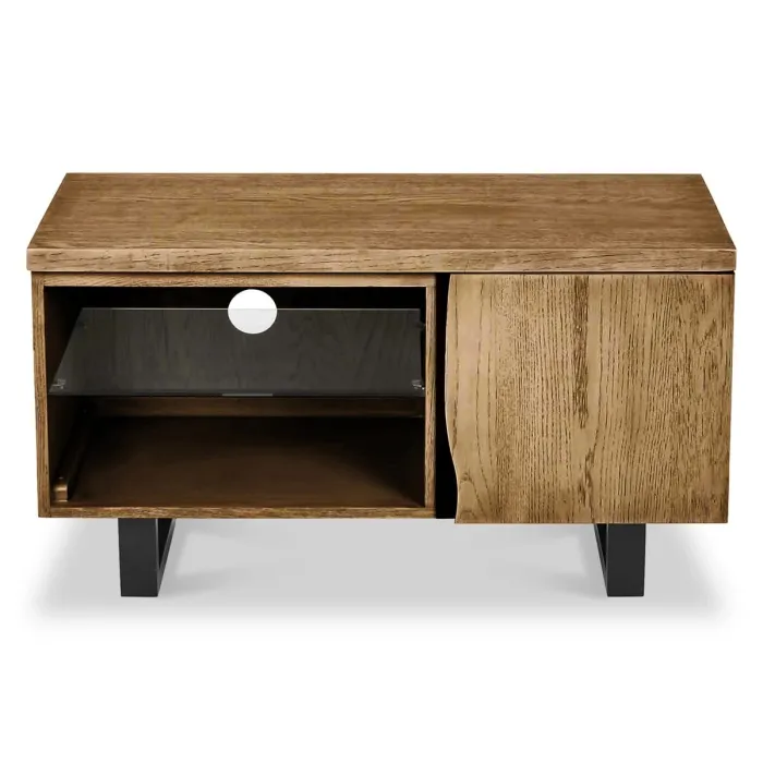 Isaac 900mm Small TV Unit - Oak | Murphy Furniture
