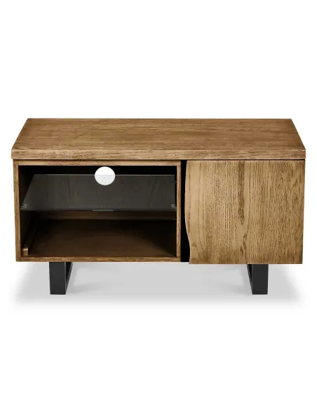 Isaac 900mm Small TV Unit - Oak | Murphy Furniture