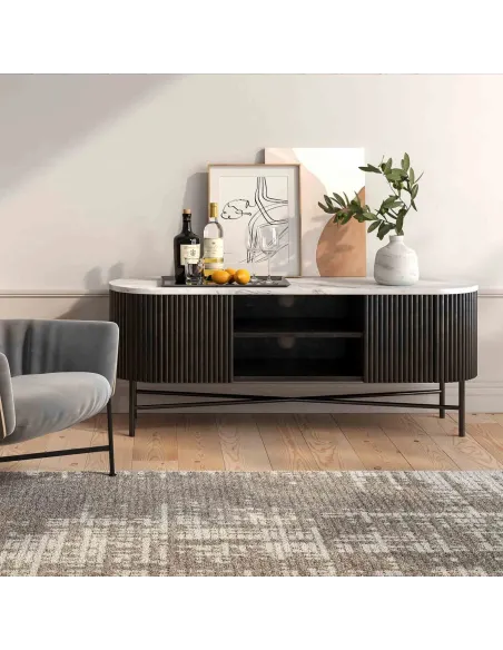 Lantine Large Media Stand - Mango Charco | Murphy Furniture