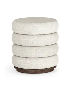 Haiden Upholstered Foot Stool - Dark Oak | Murphy Furniture 2