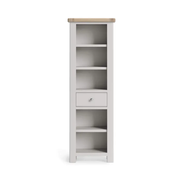 Marbury Slim Bookcase - Light Grey | Murphy Furniture