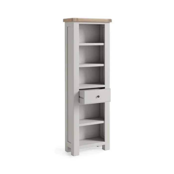 Marbury Slim Bookcase - Light Grey | Murphy Furniture