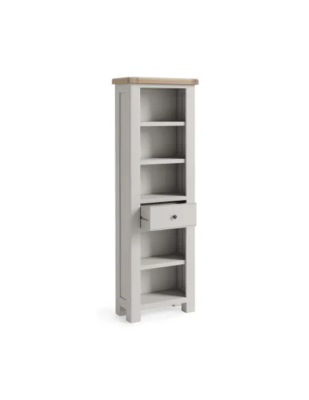 Marbury Slim Bookcase - Light Grey | Murphy Furniture