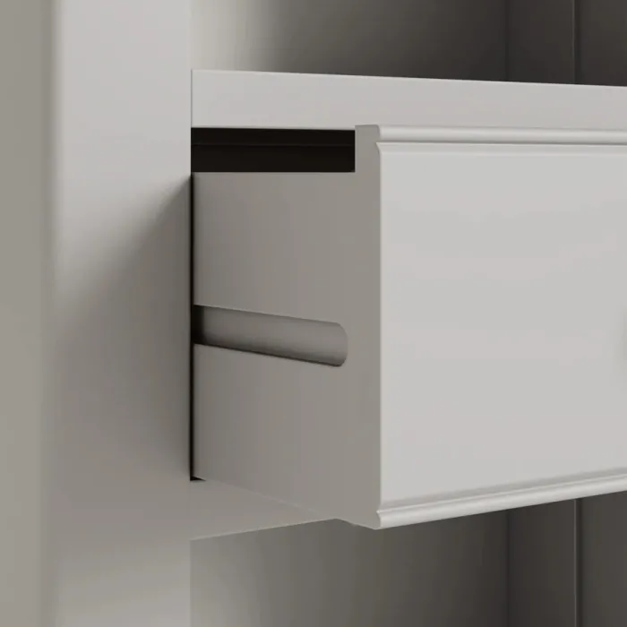 Marbury Slim Bookcase - Light Grey | Murphy Furniture