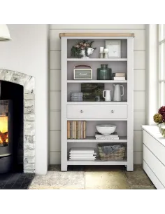 Marbury Large Bookcase - Light Grey | Murphy Furniture