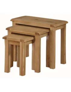 Kilmore Oak Nest of 3 Tables - Oak | Murphy Furniture