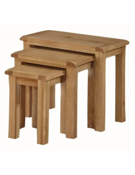 Kilmore Oak Nest of 3 Tables - Oak | Murphy Furniture