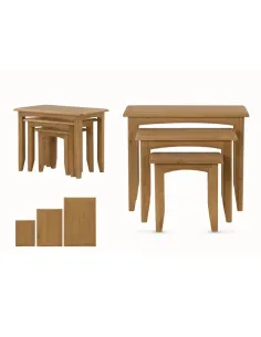 Kilkenny Nest of 3 Tables - Oak | Murphy Furniture 2