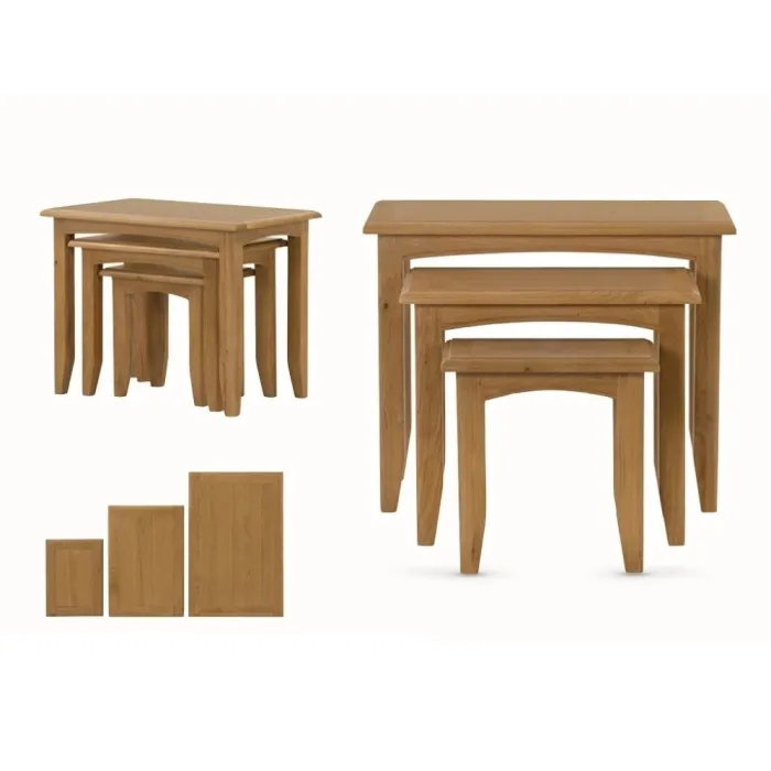 Kilkenny Nest of 3 Tables - Oak | Murphy Furniture