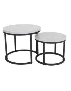 Munich Round Nest of Tables - Marble | Murphy Furniture