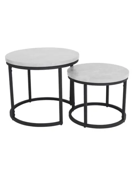 Munich Round Nest of Tables - Marble | Murphy Furniture