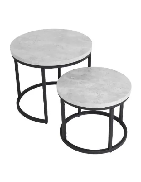 Munich Round Nest of Tables - Marble | Murphy Furniture