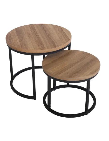 Munich Round Nest of Tables - Oak | Murphy Furniture