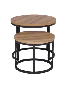 Munich Round Nest of Tables - Oak | Murphy Furniture 2