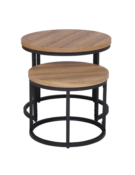 Munich Round Nest of Tables - Oak | Murphy Furniture