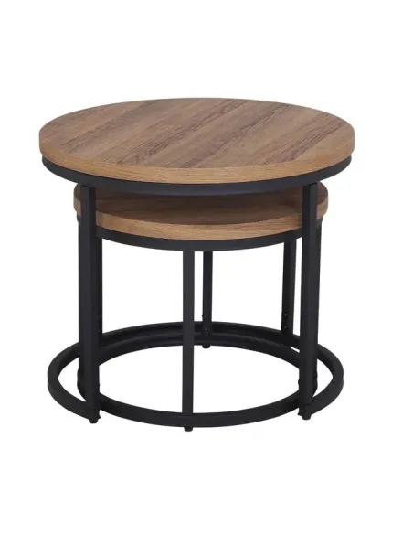 Munich Round Nest of Tables - Oak | Murphy Furniture