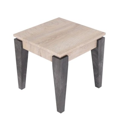 Milan Lamp Table - Grey/Light Oak | Murphy Furniture