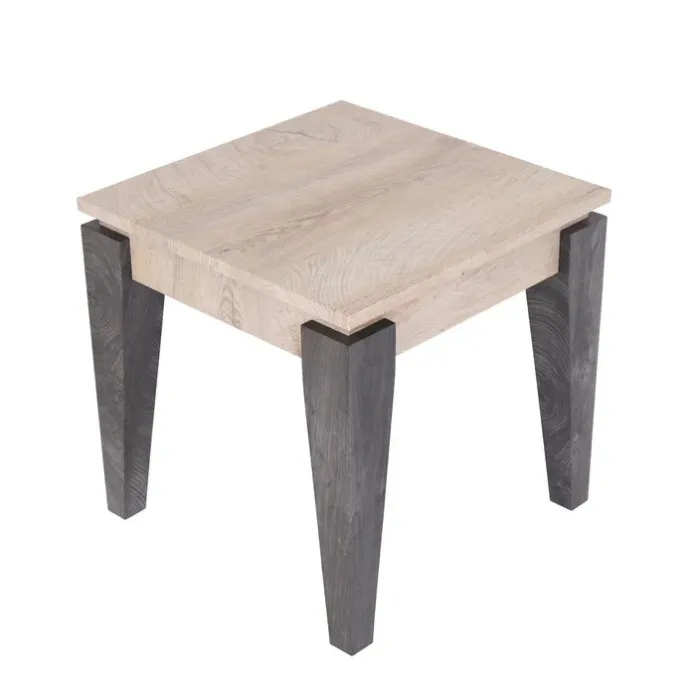 Milan Lamp Table - Grey/Light Oak | Murphy Furniture