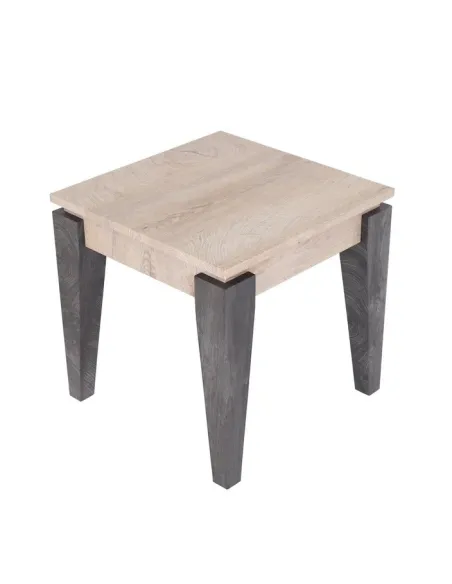 Milan Lamp Table - Grey/Light Oak | Murphy Furniture