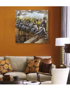 3D Metal and Wood Wall Picture FAM-0637 | Murphy Furniture