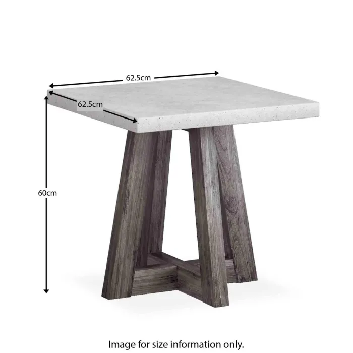 Aurelius Lamp Table - White Concrete/Aca | Murphy Furniture