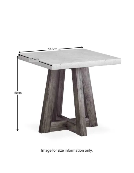 Aurelius Lamp Table - White Concrete/Aca | Murphy Furniture