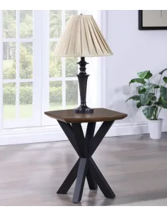 Nevada Square Lamp Table with Parquet To | Murphy Furniture