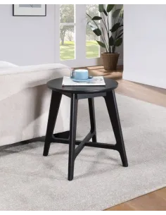 Carrington Round Lamp Table - Black | Murphy Furniture
