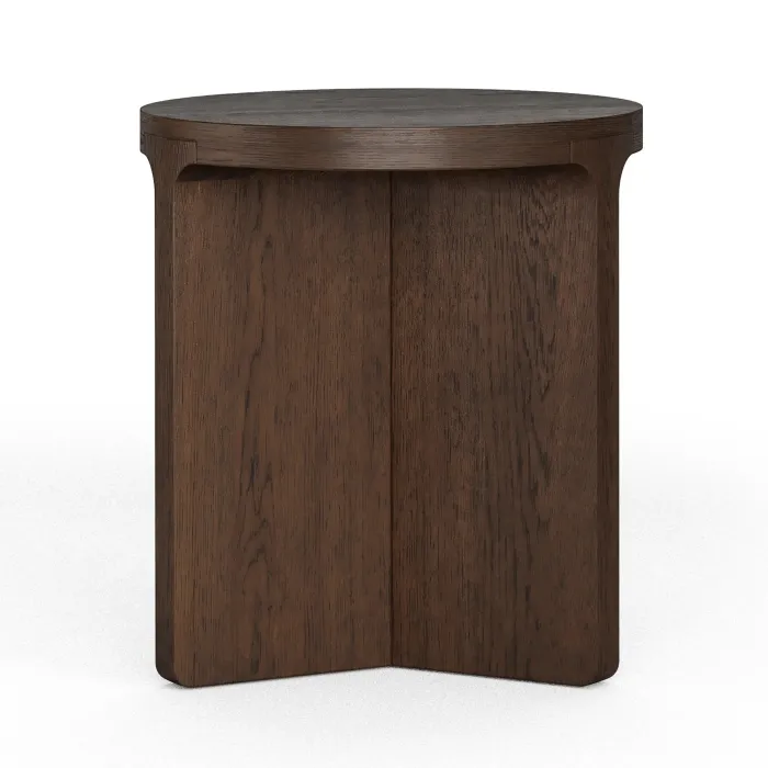 Haiden Round Side Table - Dark Oak | Murphy Furniture