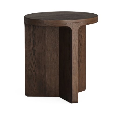 Haiden Round Side Table - Dark Oak | Murphy Furniture