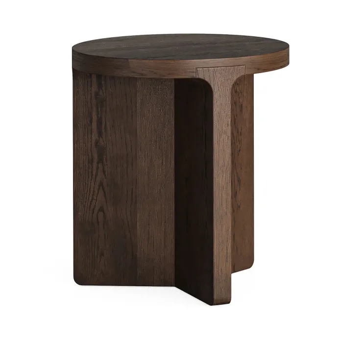 Haiden Round Side Table - Dark Oak | Murphy Furniture