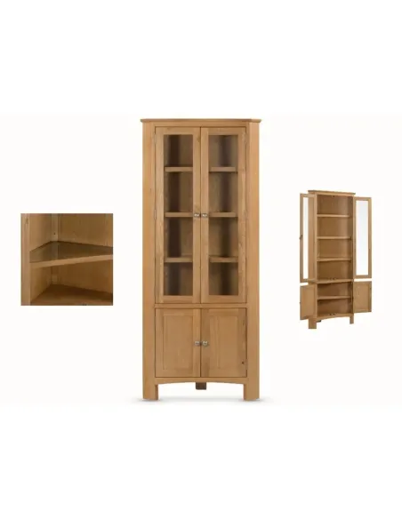 Kilkenny Corner Display Unit - Oak | Murphy Furniture