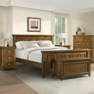 London 4+2 Drawer Chest - Dark Woodgrain | Murphy Furniture
