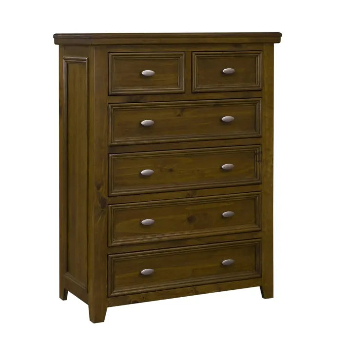 London 4+2 Drawer Chest - Dark Woodgrain | Murphy Furniture
