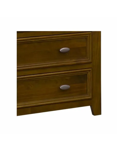 London 4+2 Drawer Chest - Dark Woodgrain | Murphy Furniture
