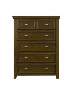London 4+2 Drawer Chest - Dark Woodgrain | Murphy Furniture