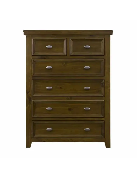 London 4+2 Drawer Chest - Dark Woodgrain | Murphy Furniture