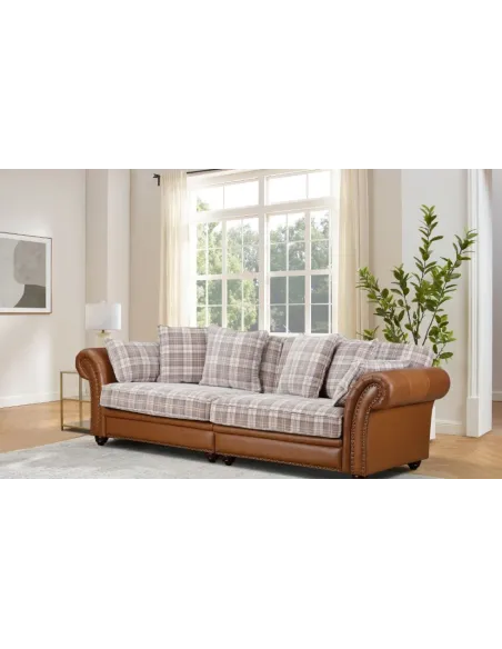 Imperial 4 Seater Sofa - Brown | Murphy Furniture
