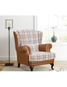 Imperial Fabric Wingchair  - Brown | Murphy Furniture