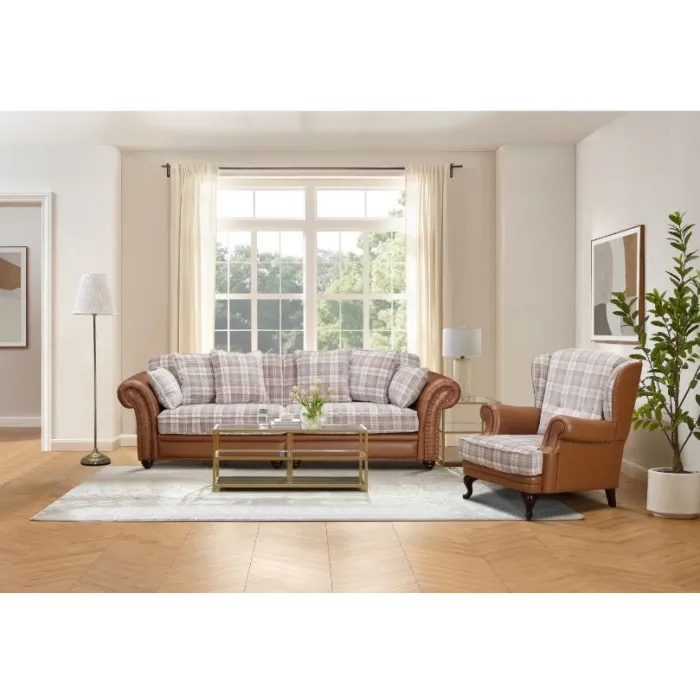 Imperial Fabric Wingchair  - Brown | Murphy Furniture
