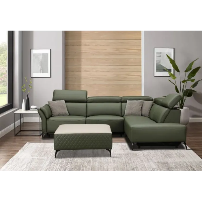 Milan Ottoman - Forest Green | Murphy Furniture