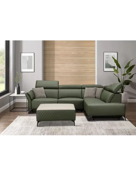 Milan Ottoman - Forest Green | Murphy Furniture